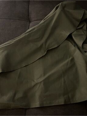 Olive Green Ruffle Skirt